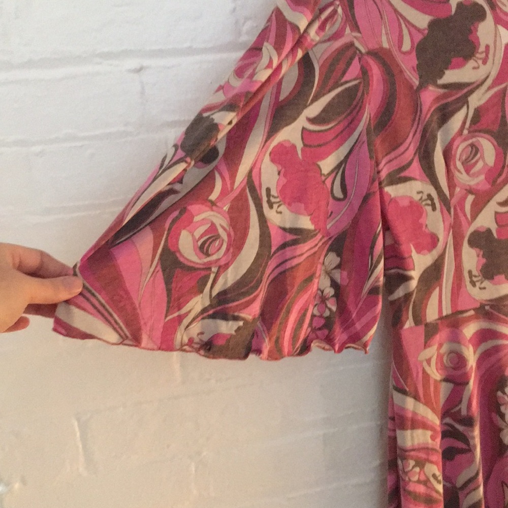 Retro Bell Sleeve Dress - image 2